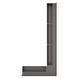 Вентиляционная решетка для камина 95х950х450 SAVEN Loft Angle угловая правая графитовая LOFT/NP/9,5/95/45/G фото 4