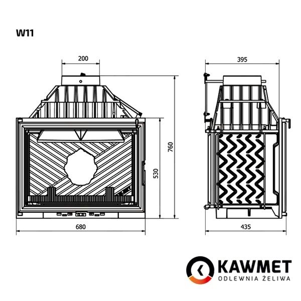 Камінна топка KAWMET W11 (18.1 kW) Kaw-met W11 фото