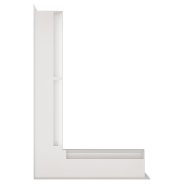 Вентиляційна решітка для каміна 60х400х600 SAVEN Loft Angle кутова ліва біла Loft/NL/6/40/60/W фото