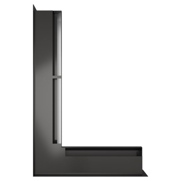 Вентиляционная решетка для камина 60х400х600 SAVEN Loft Angle угловая левая графитовая Loft/NL/6/40/60/G фото