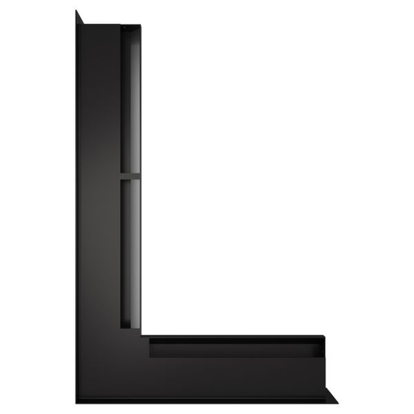Вентиляційна решітка для каміна 60х400х600 SAVEN Loft Angle кутова ліва чорна Loft/NL/6/40/60/Bl фото