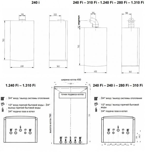 Газовый котел BAXI LUNA3 240Fi 00023044 фото