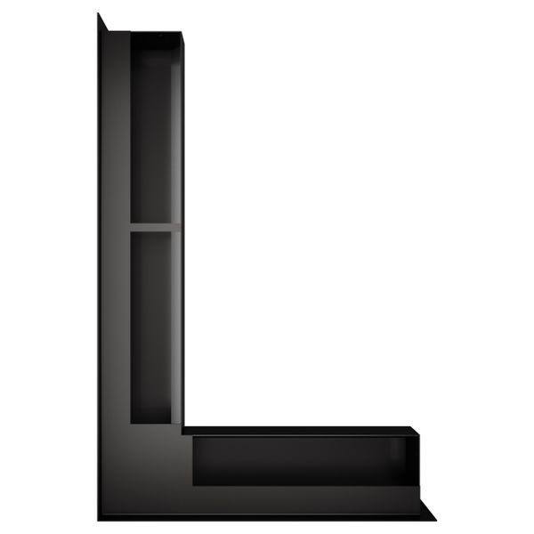 Вентиляційна решітка для каміна 90х400х600 SAVEN Loft Angle кутова ліва чорна Loft/NL/9/40/60/Bl фото