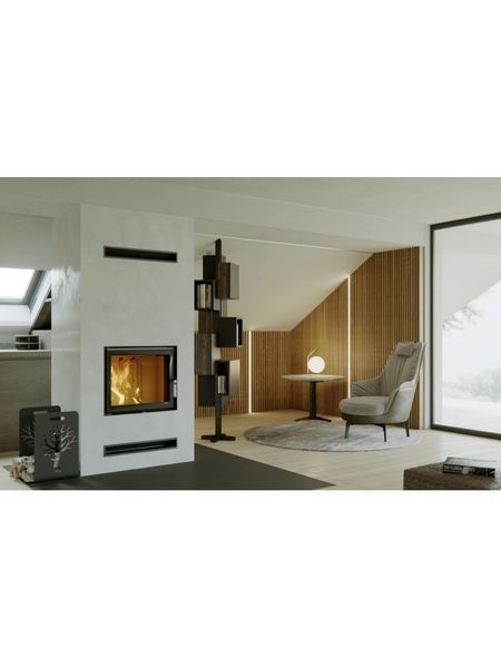 Камінна топка з водяним контуром Defro Home NAVI SM (чорний шамот) NAVI SM (черный шамот) фото