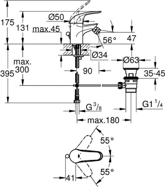 Смеситель для биде Grohe Euroeco 23263000 00029269 фото