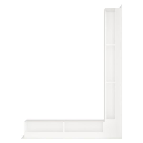 Вентиляційна решітка для каміна 90х800х600 SAVEN Loft Angle кутова права біла Loft/NP/9/80/60/W фото