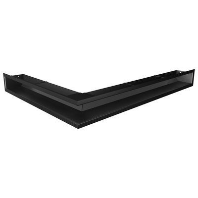 Вентиляционная решетка для камина 90х800х600 SAVEN Loft Angle угловая правая черная Loft/NP/9/80/60/Bl фото