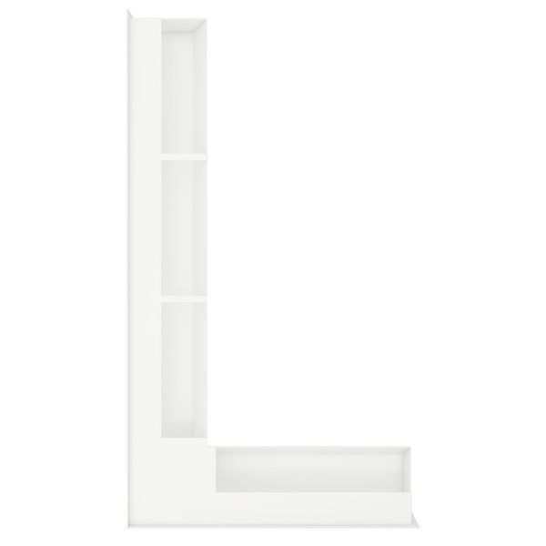 Вентиляционная решетка для камина 95х450х800 SAVEN Loft Angle угловая левая белая LOFT/NL/9,5/45/80/W фото