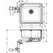 Кухонна мийка Hansgrohe S412-F500 на стільницю 580х520 із сифоном automatic (43336800) Stainless Steel 00053742 фото 2