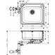 Кухонная мойка Hansgrohe S412-F500 на столешницу 580х520 с сифоном automatic (43336800) Stainless Steel 00053742 фото 2