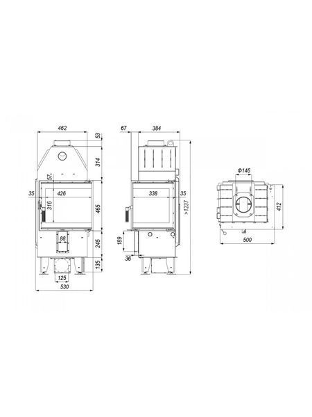 Каминная топка Defro Home INTRA XSM BL Mini INTRA XSM BL Mini фото