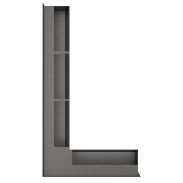 Вентиляційна решітка для каміна 95х450х800 SAVEN Loft Angle кутова ліва графітова LOFT/NL/9,5/45/80/G фото