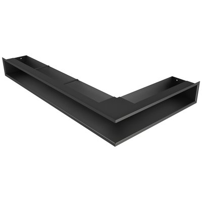 Вентиляционная решетка для камина 95х450х800 SAVEN Loft Angle угловая левая черная LOFT/NL/9,5/45/80/BL фото