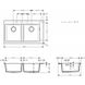 Кухонна мийка Hansgrohe S510-F770 770х510 на дві чаші 370/370 Concretegrey (43316380) 00053752 фото 2