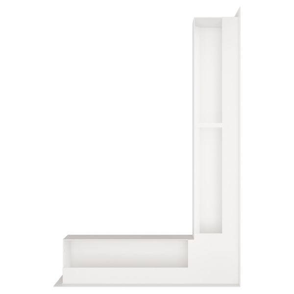 Вентиляційна решітка для каміна 90х600х400 SAVEN Loft Angle кутова права біла Loft/NP/9/60/40/W фото