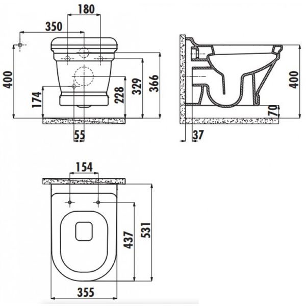 Унітаз Creavit AN320-11CM00E-0000 00053350 фото