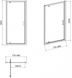 Душові двері Cersanit PIVOT BASIC 80X185 прозоре скло S158-001 00040608 фото 3