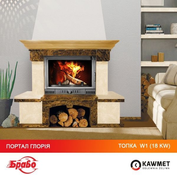 Каминная топка KAWMET W1 Herb (18 kW) Kaw-met W1 Herb фото