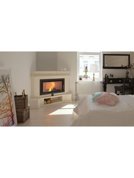 Каминная топка с водяным контуром Defro Home RIVA LA SHORT (черный шамот) RIVA LA SHORT (черный шамот) фото