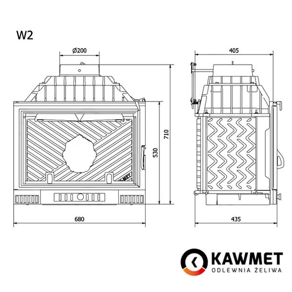 Каминная топка KAWMET W2 (14.4 kW) Kaw-met W2 фото