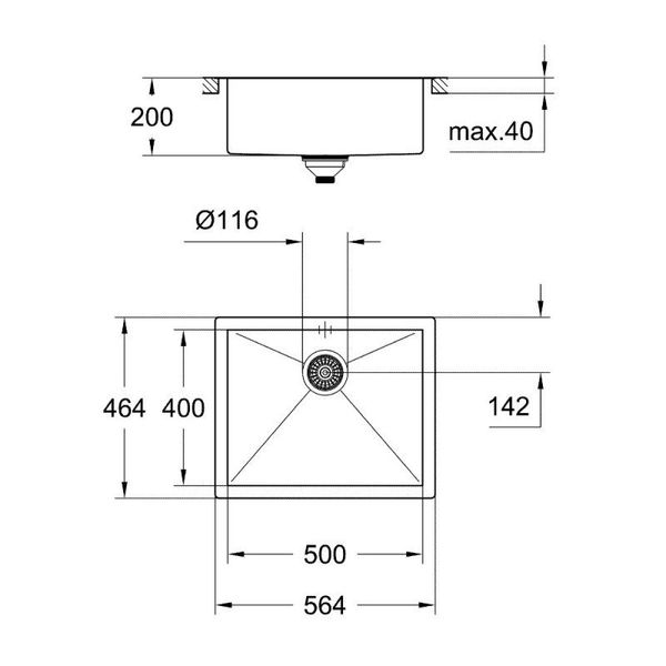 Кухонная мойка Grohe EX Sink 31579SD0 K700 00031947 фото