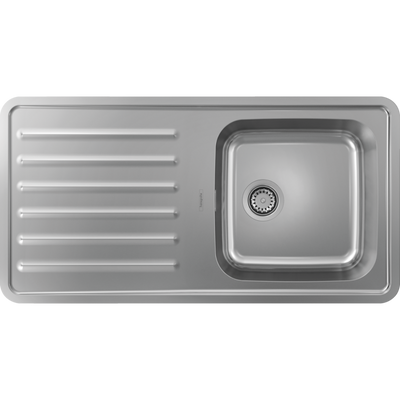 Кухонна мийка Hansgrohe S4111-F400 на стільницю 975х505 із сифоном (43341800) Stainless Steel 00053735 фото