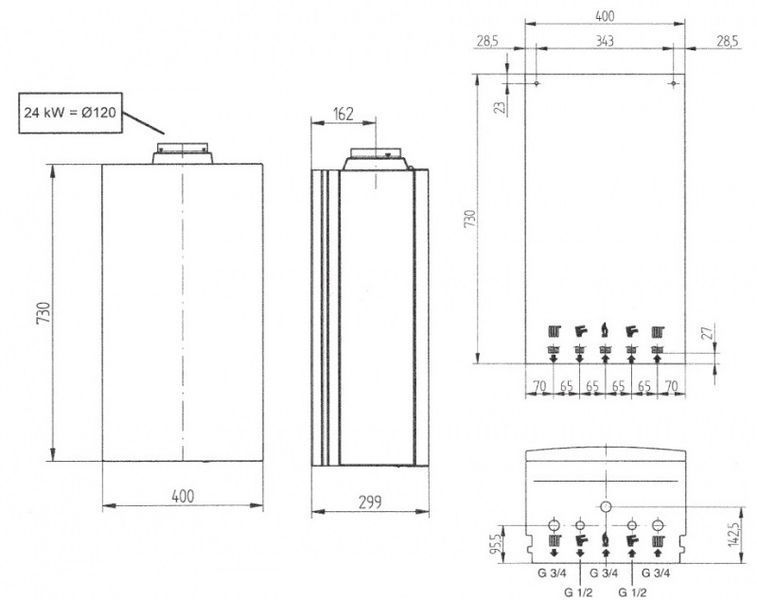 Газовий котел BAXI ECO FOUR 240Fi 00016593 фото
