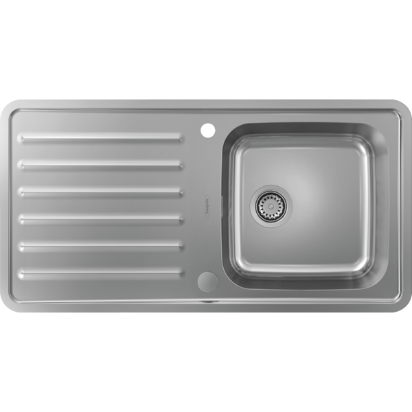 Кухонна мийка Hansgrohe S4113-F400 на стільницю 975х505 із сифоном automatic (43338800) Stainless Steel 00053738 фото