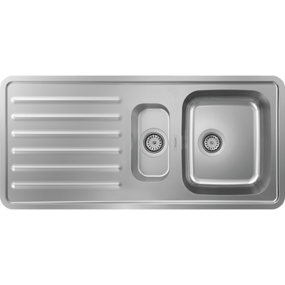 Кухонна мийка Hansgrohe S4111-F540 на стільницю 1075х505 із сифоном (43342800) Stainless Steel 00053736 фото