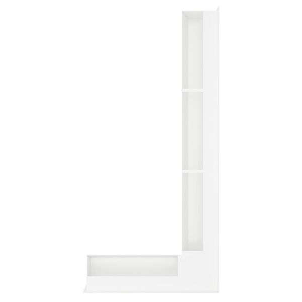 Вентиляційна решітка для каміна 95х950х450 SAVEN Loft Angle кутова права біла LOFT/NP/9,5/95/45/W фото