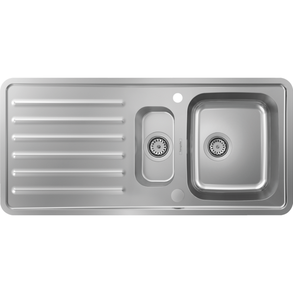 Кухонна мийка Hansgrohe S4113-F540 на стільницю 1075х505 із сифоном automatic (43339800) Stainless Steel 00053739 фото