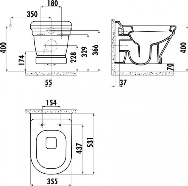 Унітаз Creavit AN320-11CB00E-0000 + KC0303.01.0000E 00053354 фото