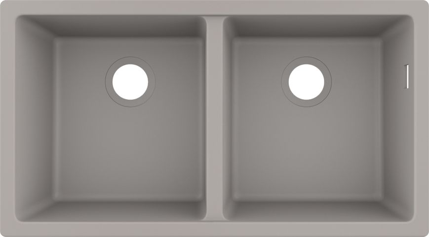Кухонна мийка Hansgrohe S510-U770 під стільницю 820х450 на дві чаші 370/370 Concretegrey (43434380) 00053765 фото