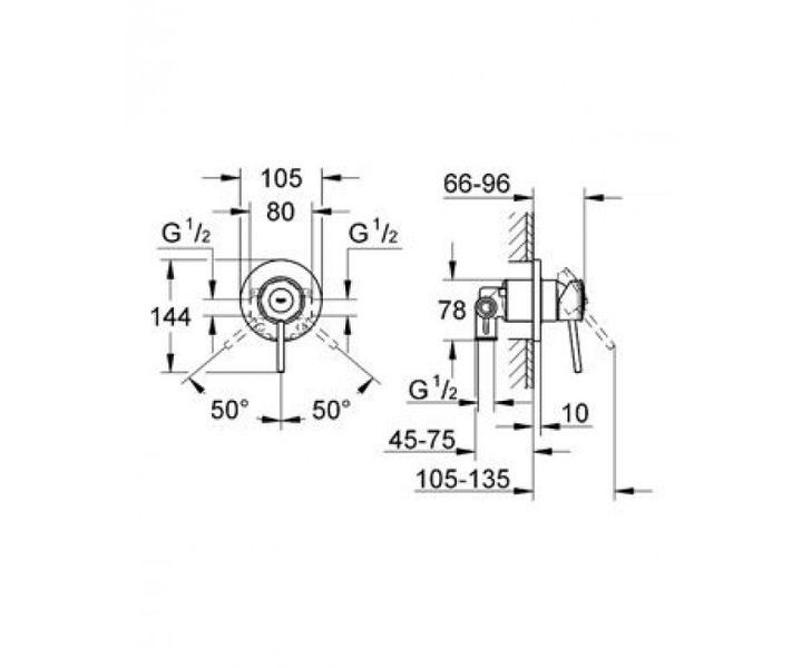 Смеситель для душа Grohe BauClassic 29048000 00029300 фото