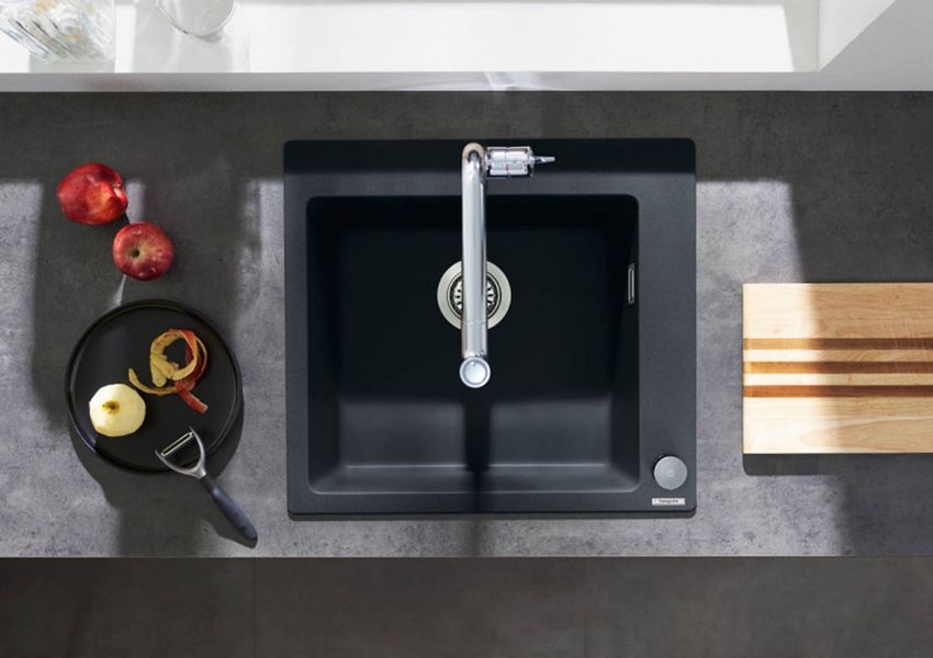 Кухонна мийка Hansgrohe C51-F450-01 Сombi 560x510 із змішувачем Select Chrome (43212000) 00053724 фото