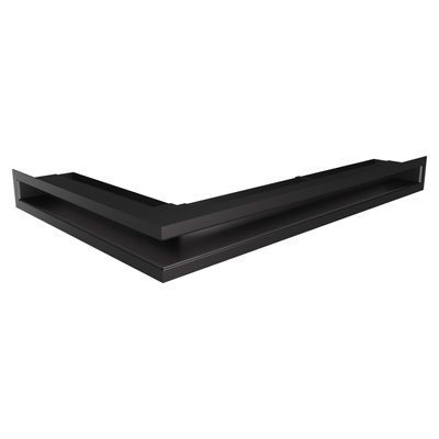 Вентиляционная решетка для камина 60х600х400 SAVEN Loft Angle угловая правая черная Loft/NP/6/60/40/Bl фото