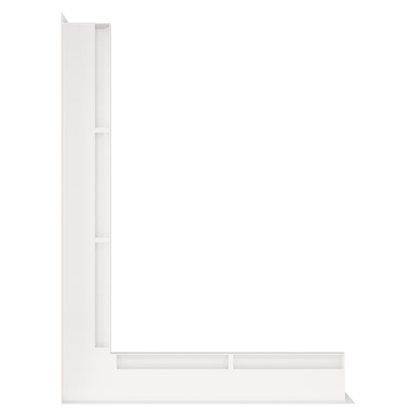 Вентиляційна решітка для каміна 60х600х800 SAVEN Loft Angle кутова ліва біла Loft/NL/6/60/80/W фото