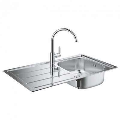 Кухонна мийка Grohe EX Sink 31562SD0 K200 і змішувач BauEdge 31367000 00036796 фото