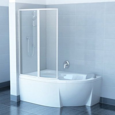 Шторка для ванни Ravak VSK2 ROSA 160 L Білий TRANSPARENT (76L90100Z1) 00028944 фото