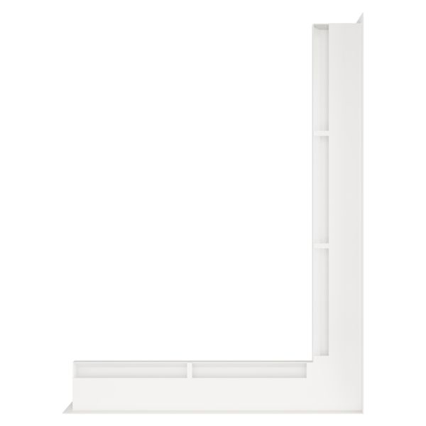 Вентиляційна решітка для каміна 60х800х600 SAVEN Loft Angle кутова права біла Loft/NP/6/80/60/W фото