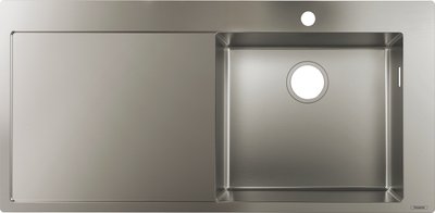 Кухонна мийка Hansgrohe S715-F450 на стільницю 1x35Ø 1045х510 полиця зліва Stainless Steel (43306800) 00053777 фото