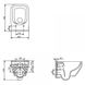 Інсталяція Cersanit AQUAунітаз CREA CLEANON + сидіння CREA SLIM дюропласт Soft Close + кнопка ACCENTO S701-395 00040183 фото 2
