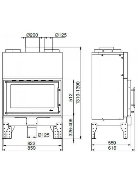Камінна топка Uniflam 860 EVO ref. 260-180 фото