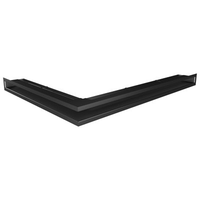 Вентиляционная решетка для камина 60х800х600 SAVEN Loft Angle угловая правая черная Loft/NP/6/80/60/Bl фото