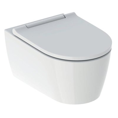 Унітаз Geberit One Rimfree TurboFlush з сидінням soft-close, 54х37 см, білий, накладка білий (500.201.01.1) 00097024 фото