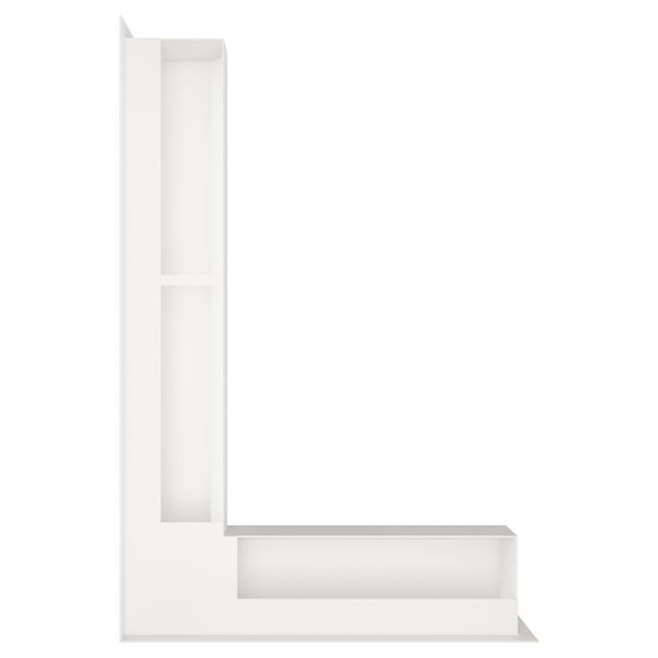 Вентиляційна решітка для каміна 90х400х600 SAVEN Loft Angle кутова ліва біла Loft/NL/9/40/60/W фото