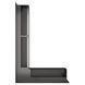 Вентиляційна решітка для каміна 90х400х600 SAVEN Loft Angle кутова ліва графітова Loft/NL/9/40/60/G фото 3