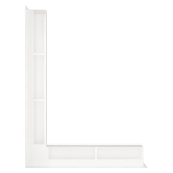 Вентиляційна решітка для каміна 90х600х800 SAVEN Loft Angle кутова ліва біла Loft/NL/9/60/80/W фото