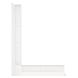 Вентиляційна решітка для каміна 90х600х800 SAVEN Loft Angle кутова ліва біла Loft/NL/9/60/80/W фото 2