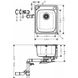 Кухонна мийка Hansgrohe S412-F340 на стільницю 420х520 із сифоном automatic (43334800) Stainless Steel 00053740 фото 2